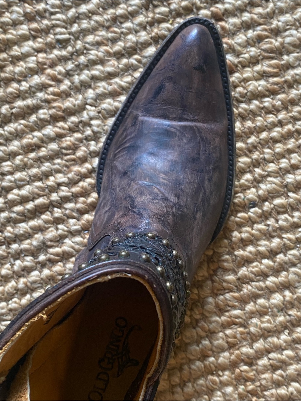 Old Gringo Brown Distressed Leather Western Ankle Booties 8.5 - Picture 2 of 8